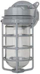 Cooper Crouse-Hinds - 120/277 Volt, 13 & 27 Watt, Fluorescent Hazardous Location Light Fixture - Vaporproof, Corrosion & Heat Resistant, Aluminum Housing, 7" Long x 4-1/4" Wide x 9-1/2" High - Exact Tool & Supply