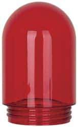Cooper Crouse-Hinds - Prismatic Lens, Heat Resistant, Polycarbonate Fixture Globe - Red, UL 514A & UL Listed 1598 - Exact Tool & Supply