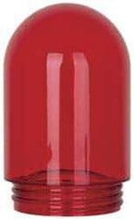 Cooper Crouse-Hinds - Prismatic Lens, Heat Resistant, Polycarbonate Fixture Globe - Red, UL 514A & UL Listed 1598 - Exact Tool & Supply