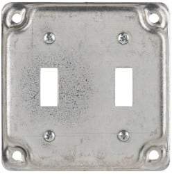 Cooper Crouse-Hinds - Electrical Outlet Box Steel Square Surface Cover - Exact Tool & Supply