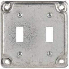 Cooper Crouse-Hinds - Electrical Outlet Box Steel Square Surface Cover - Exact Tool & Supply