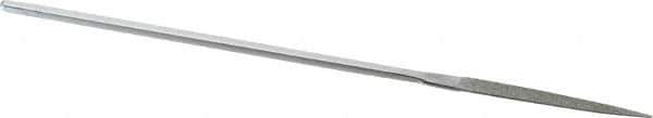 Strauss - 5-1/2" OAL Fine Half Round Needle Diamond File - 11/64" Wide x 1/16" Thick, 1-5/8 LOC, 91 Grit - Exact Tool & Supply