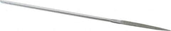 Strauss - 5-1/2" OAL Fine Half Round Needle Diamond File - 11/64" Wide x 1/16" Thick, 1-5/8 LOC, 91 Grit - Exact Tool & Supply