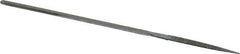 Strauss - 5-1/2" OAL Medium Half Round Needle Diamond File - 11/64" Wide x 1/16" Thick, 1-5/8 LOC, 126 Grit - Exact Tool & Supply