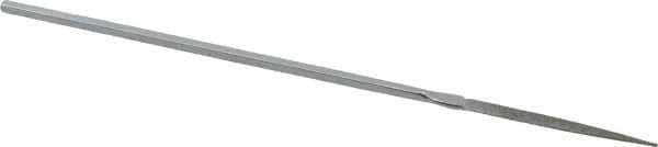 Strauss - 5-1/2" OAL Fine Point Needle Diamond File - 5/32" Wide x 1/16" Thick, 1-5/8 LOC, 91 Grit - Exact Tool & Supply