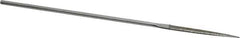 Strauss - 5-1/2" OAL Medium Point Needle Diamond File - 5/32" Wide x 1/16" Thick, 1-5/8 LOC, 126 Grit - Exact Tool & Supply