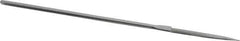 Strauss - 5-1/2" OAL Fine Barrette Needle Diamond File - 5/32" Wide x 1/16" Thick, 1-5/8 LOC, 91 Grit - Exact Tool & Supply