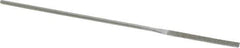 Strauss - 5-1/2" OAL Fine Equalling Needle Diamond File - 5/32" Wide x 3/32" Thick, 1-5/8 LOC, 91 Grit - Exact Tool & Supply