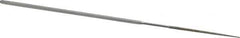 Strauss - 5-1/2" OAL Medium Round Needle Diamond File - 1/16" Wide x 1/16" Thick, 1-5/8 LOC, 126 Grit - Exact Tool & Supply
