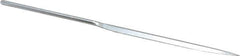 Strauss - 5-1/2" OAL Coarse Barrette Needle Diamond File - 13/64" Wide x 1/16" Thick, 2-3/4 LOC, 181 Grit - Exact Tool & Supply