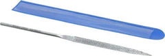 Strauss - 5-1/2" OAL Fine Barrette Needle Diamond File - 13/64" Wide x 1/16" Thick, 2-3/4 LOC, 91 Grit - Exact Tool & Supply