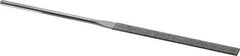 Strauss - 5-1/2" OAL Coarse Equalling Needle Diamond File - 15/64" Wide x 1/16" Thick, 2-3/4 LOC, 181 Grit - Exact Tool & Supply
