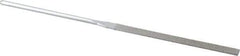 Strauss - 5-1/2" OAL Fine Equalling Needle Diamond File - 15/64" Wide x 1/16" Thick, 2-3/4 LOC, 91 Grit - Exact Tool & Supply