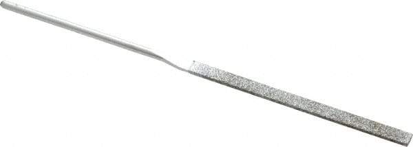Strauss - 5-1/2" OAL Coarse Taper Needle Diamond File - 1/4" Wide x 1/16" Thick, 2-3/4 LOC, 181 Grit - Exact Tool & Supply