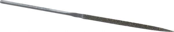 Strauss - 5-1/2" OAL Coarse Three Square Needle Diamond File - 9/64" Wide x 9/64" Thick, 2-3/4 LOC, 181 Grit - Exact Tool & Supply
