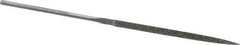 Strauss - 5-1/2" OAL Coarse Three Square Needle Diamond File - 9/64" Wide x 9/64" Thick, 2-3/4 LOC, 181 Grit - Exact Tool & Supply