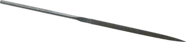 Strauss - 5-1/2" OAL Fine Three Square Needle Diamond File - 9/64" Wide x 9/64" Thick, 2-3/4 LOC, 91 Grit - Exact Tool & Supply