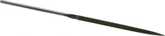 Strauss - 5-1/2" OAL Medium Three Square Needle Diamond File - 9/64" Wide x 9/64" Thick, 2-3/4 LOC, 126 Grit - Exact Tool & Supply