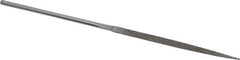 Strauss - 5-1/2" OAL Medium Half Round Needle Diamond File - 13/64" Wide x 1/16" Thick, 2-3/4 LOC, 126 Grit - Exact Tool & Supply