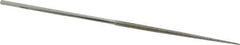 Strauss - 5-1/2" OAL Medium Round Needle Diamond File - 1/8" Wide x 1/8" Thick, 2-3/4 LOC, 126 Grit - Exact Tool & Supply