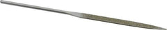 Strauss - 5-1/2" OAL Coarse Knife Needle Diamond File - 13/64" Wide x 1/16" Thick, 2-3/4 LOC, 181 Grit - Exact Tool & Supply