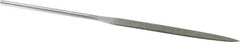 Strauss - 5-1/2" OAL Fine Knife Needle Diamond File - 13/64" Wide x 1/16" Thick, 2-3/4 LOC, 91 Grit - Exact Tool & Supply