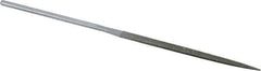 Strauss - 5-1/2" OAL Medium Knife Needle Diamond File - 13/64" Wide x 1/16" Thick, 2-3/4 LOC, 126 Grit - Exact Tool & Supply