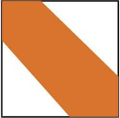 NMC - Orange & White Striped Vinyl Tape - 3" Wide x 54' Long x 0.002" Thick, General Traffic - Exact Tool & Supply