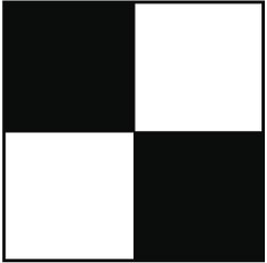 NMC - Black & White Checkered Vinyl Tape - 2" Wide x 54' Long x 0.002" Thick, General Traffic - Exact Tool & Supply