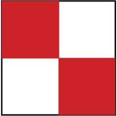 NMC - Red & White Checkered Vinyl Tape - 2" Wide x 54' Long x 0.002" Thick, General Traffic - Exact Tool & Supply