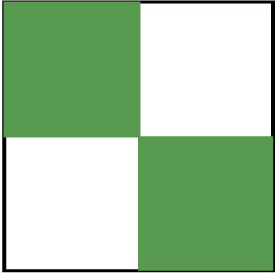 NMC - Green & White Checkered Vinyl Tape - 2" Wide x 54' Long x 0.002" Thick, General Traffic - Exact Tool & Supply