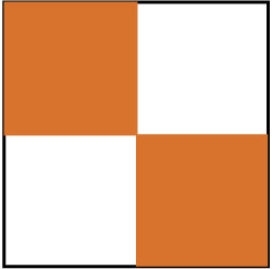 NMC - Orange & White Checkered Vinyl Tape - 2" Wide x 54' Long x 0.002" Thick, General Traffic - Exact Tool & Supply