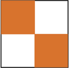 NMC - Orange & White Checkered Vinyl Tape - 2" Wide x 54' Long x 0.002" Thick, General Traffic - Exact Tool & Supply