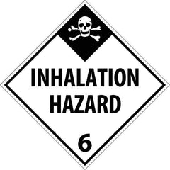 NMC - 10-3/4" Wide x 10-3/4" High, Rigid Plastic Placard - Black on White, UV Resistant, Chemical Resistant, Graffiti Proof - Exact Tool & Supply