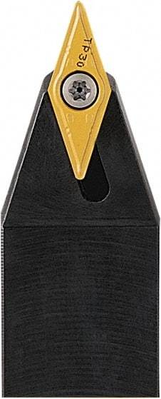 Seco - SVVB, Neutral Cut, 72.5° Lead Angle, 12mm Shank Height x 12mm Shank Width, Neutral Rake Indexable Turning Toolholder - 150mm OAL, VB..1604.., VCG..1604.. Insert Compatibility, Series Screw Lock - Exact Tool & Supply