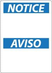 NMC - "Notice - Safety Glasses Required Beyond This Point", 14" Long x 10" Wide, Pressure-Sensitive Vinyl Safety Sign - Rectangle, 0.004" Thick, Use for Accident Prevention - Exact Tool & Supply