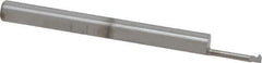 Accupro - 1/4" Cutting Depth, 40 to 80 TPI, 0.06" Diam, Internal Thread, Solid Carbide, Single Point Threading Tool - Bright Finish, 1-1/2" OAL, 1/8" Shank Diam, 0.02" Projection from Edge, 60° Profile Angle - Exact Tool & Supply