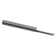 Accupro - 1/2" Cutting Depth, 32 to 64 TPI, 0.09" Diam, Internal Thread, Solid Carbide, Single Point Threading Tool - Bright Finish, 1-1/2" OAL, 1/8" Shank Diam, 0.025" Projection from Edge, 60° Profile Angle - Exact Tool & Supply