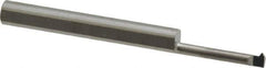 Accupro - 0.6" Cutting Depth, 24 to 56 TPI, 0.12" Diam, Internal Thread, Solid Carbide, Single Point Threading Tool - Bright Finish, 2" OAL, 3/16" Shank Diam, 0.03" Projection from Edge, 60° Profile Angle - Exact Tool & Supply