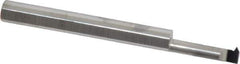 Accupro - 1/2" Cutting Depth, 20 to 56 TPI, 0.15" Diam, Internal Thread, Solid Carbide, Single Point Threading Tool - Bright Finish, 2" OAL, 3/16" Shank Diam, 0.035" Projection from Edge, 60° Profile Angle - Exact Tool & Supply