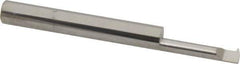 Accupro - 3/4" Cutting Depth, 18 to 56 TPI, 0.18" Diam, Internal Thread, Solid Carbide, Single Point Threading Tool - Bright Finish, 2-1/2" OAL, 1/4" Shank Diam, 0.04" Projection from Edge, 60° Profile Angle - Exact Tool & Supply