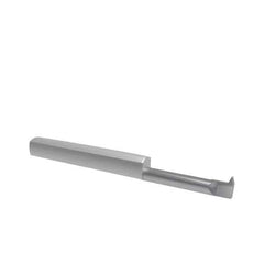 Accupro - 3/4" Cutting Depth, 16 to 40 TPI, 0.2" Diam, Internal Thread, Solid Carbide, Single Point Threading Tool - Bright Finish, 2-1/2" OAL, 1/4" Shank Diam, 0.045" Projection from Edge, 60° Profile Angle - Exact Tool & Supply