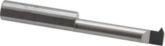 Accupro - 1-1/4" Cutting Depth, 12 to 40 TPI, 0.29" Diam, Internal Thread, Solid Carbide, Single Point Threading Tool - Bright Finish, 2-1/2" OAL, 5/16" Shank Diam, 0.07" Projection from Edge, 60° Profile Angle - Exact Tool & Supply