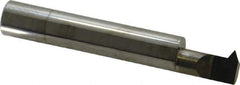 Accupro - 1/2" Cutting Depth, 8 to 32 TPI, 0.36" Diam, Internal Thread, Solid Carbide, Single Point Threading Tool - Bright Finish, 2-1/2" OAL, 3/8" Shank Diam, 0.08" Projection from Edge, 60° Profile Angle - Exact Tool & Supply