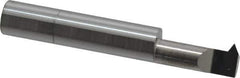 Accupro - 3/4" Cutting Depth, 8 to 32 TPI, 0.36" Diam, Internal Thread, Solid Carbide, Single Point Threading Tool - Bright Finish, 2-1/2" OAL, 3/8" Shank Diam, 0.08" Projection from Edge, 60° Profile Angle - Exact Tool & Supply