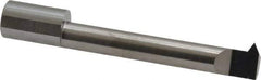 Accupro - 1.8" Cutting Depth, 8 to 32 TPI, 0.36" Diam, Internal Thread, Solid Carbide, Single Point Threading Tool - Bright Finish, 3" OAL, 3/8" Shank Diam, 0.08" Projection from Edge, 60° Profile Angle - Exact Tool & Supply
