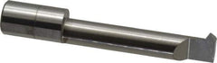 Accupro - 2" Cutting Depth, 8 to 32 TPI, 0.49" Diam, Internal Thread, Solid Carbide, Single Point Threading Tool - Bright Finish, 3" OAL, 1/2" Shank Diam, 0.12" Projection from Edge, 60° Profile Angle - Exact Tool & Supply