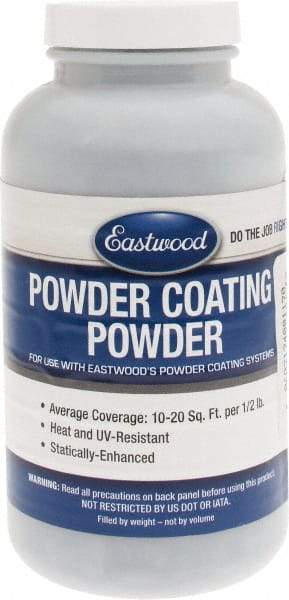 Made in USA - 8 oz Argent Silver Base Coat Paint Powder Coating - Polyurethane, 10 Sq Ft Coverage - Exact Tool & Supply