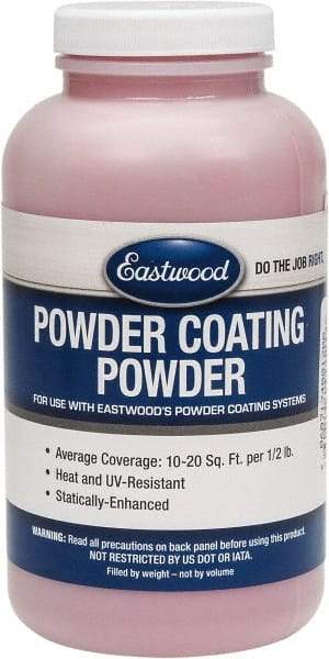 Made in USA - 8 oz Bright Red Paint Powder Coating - Polyurethane, 10 Sq Ft Coverage - Exact Tool & Supply