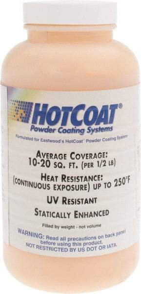 Made in USA - 8 oz Orange Yellow Paint Powder Coating - Polyurethane, 10 Sq Ft Coverage - Exact Tool & Supply